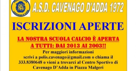 ISCRIZIONI APERTE PER LA STAGIONE SPORTIVA 2018/2019